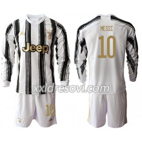 Juventus Lionel Messi 10 Domaći Dječji Komplet Dresovi za Nogomet 2020-2021 Dugim Rukavima (+ kratke hlače)